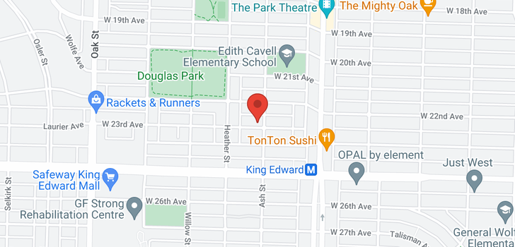 map of 615 W 23RD AVENUE